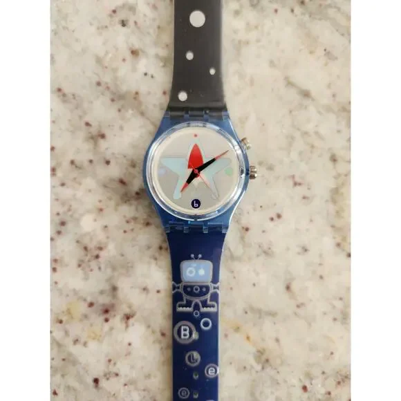 Vintage Swatch Loomi watch "Bleep" GN904. Rare working Loomi backlight. New - Picture 7 of 13